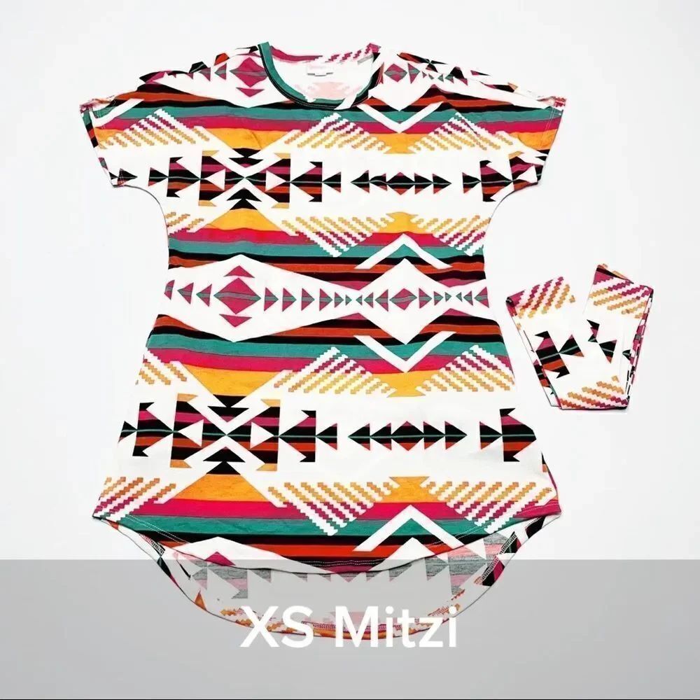 Lularoe Mitzi Tunic Top Aztec Print - Size XS